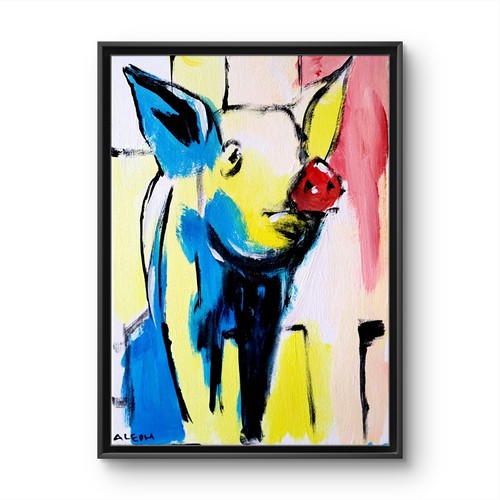 Quadro maiale astratto