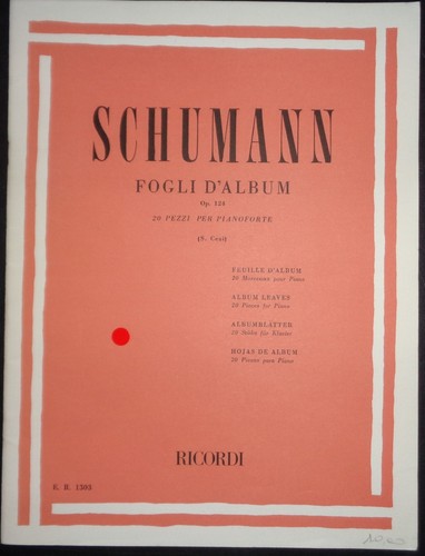 Schumann fogli album - schumann, d'album