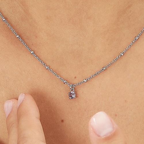 Collana acciaio viola agapo - collana,
