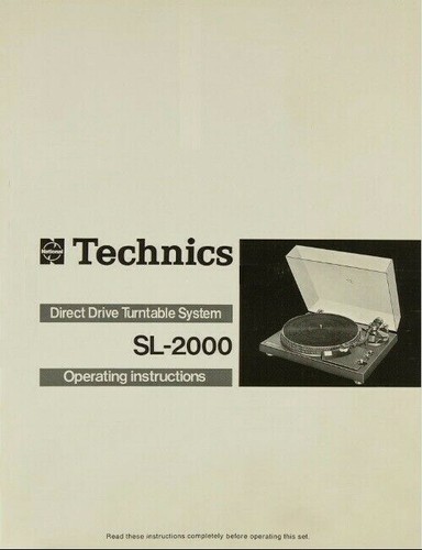 Technics 2000 giradischi - sl-2000,