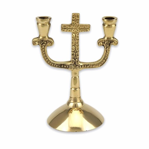 Portacandele doppio ottone - doppio,