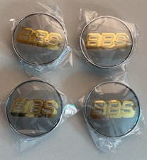 4 X BBS Copricerchio Centro Copricerchio Lega Mozzo Centrale 68mm Argento/Oro NUOVO SIGILLATO