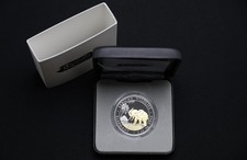 Moneta argento 1 oz 999,9 GBE rutenio SOMALIA ELEPHANT 2017 -dorata- CoA -ST/SG-