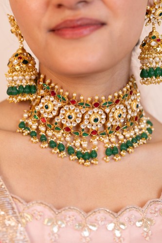 Set girocollo sposa kundan - girocollo, da