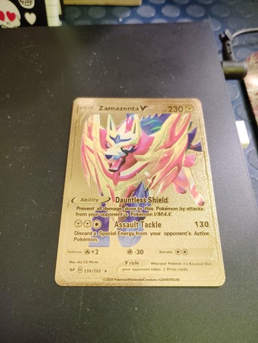 Carta pokémon zamazenta - pokémon, v