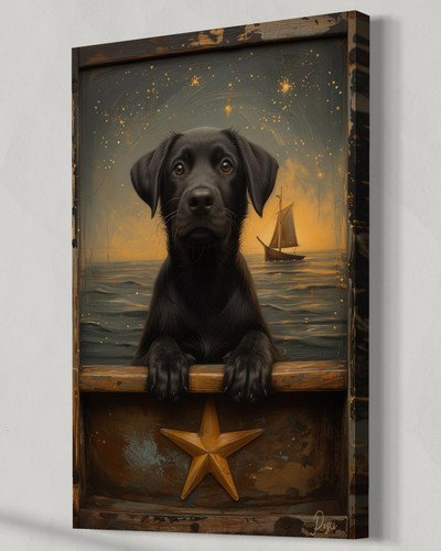Quadro tela labrador cane - quadro,