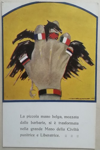 Cartolina mano belgio - cartolina,