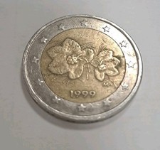 Moneta da 2 Euro 1999 rara Finlandia - Fiori Di lampone