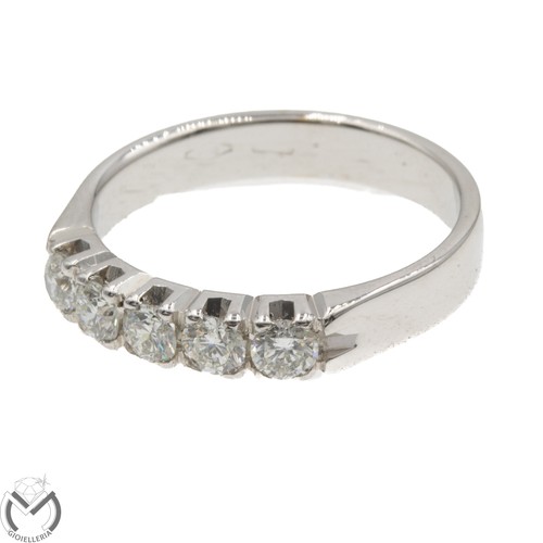 Anello oro bianco kt 750 - anello, 18