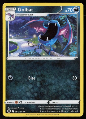 Golbat 104 195 swsh12 - golbat, 104/195