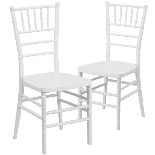 White resin chiavari chairs - resin,