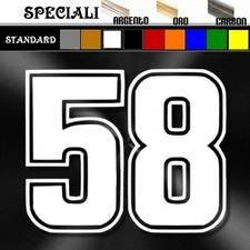 adesivo sticker 58 SIC Simoncelli prespaziato, auto tuning moto superbike,casco