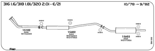 Marmitta posteriore per bmw - marmitta,