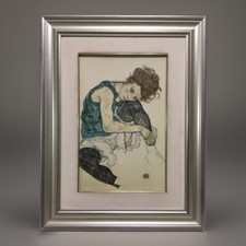 ? EGON SCHIELE  25 x 39 Cornice 47x61.   No  Klimt  - Kostabi
