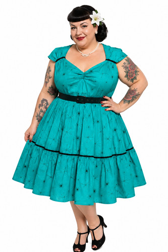 Abito swing verde taglie
