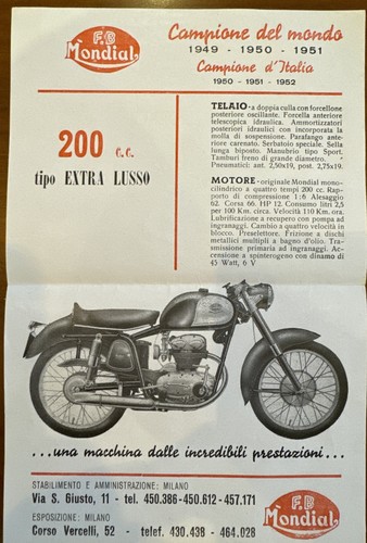 Moto mondial 200 - mondial,