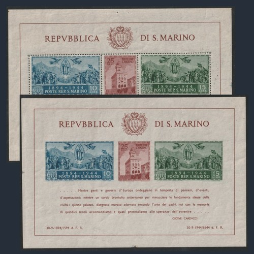 San marino 1945 foglietti - marino,