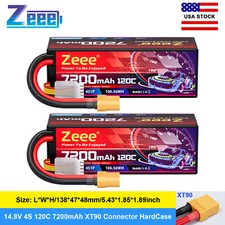 2x Zeee 14.8V 120C 7200mAh 4S