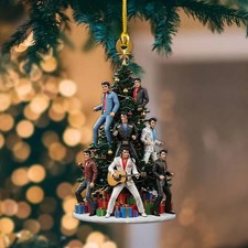 Ornamento acrilico 2 lati forma personalizzata Elvis Presley acrilico 3,5 pollici x 3,5 pollici