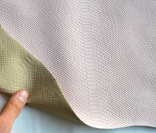 pelle capra rosa stampa pitone