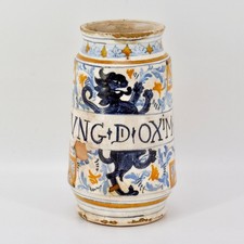 Antico albarello in maiolica