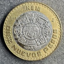 10 nuovi pesos 1993 MO Messico
