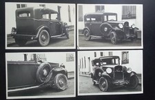 4 CARTOLINE AUTO BALILLA INCIDENTATA