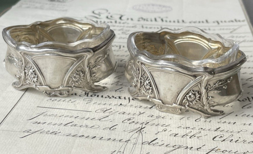 Paire salières argent minerve - paire,