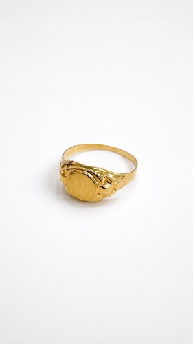 Anello scudo rotondo oro - scudo,