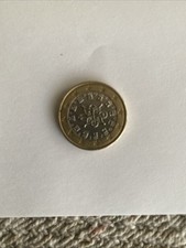 Moneta da 1 Euro Portogallo Difetto Anno Rara