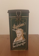 Barattolo latta caffè Rossini Torrefazione  Foschi 500 g coffee Tin Can