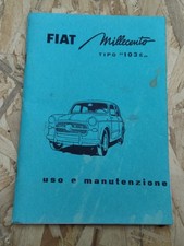 Ristampa uso/manutenzione Fiat