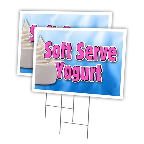 Soft serve yogurt - serve,