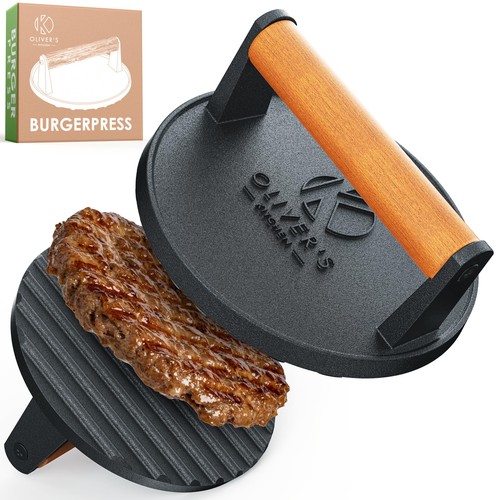 Pressa per hamburger ghisa - pressa,