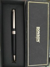 Penna Ronson a sfera oro e argento in box