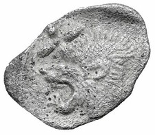 Misia Cizico Antica moneta greca in argento Hemiobol Emiobolo greek coin ancient
