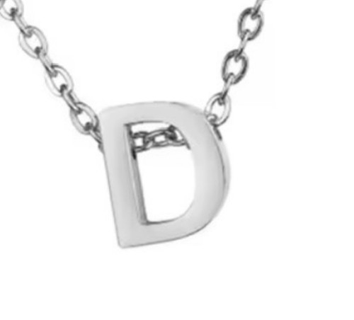 Collana con iniziale acciaio - collana,