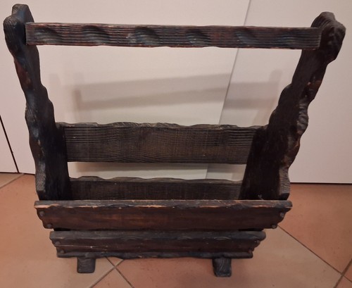 Portariviste legno intarsiato - portariviste,
