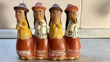 FISCHIETTO PERUVIANO IN TERRACOTTA FATTO A MANO FOLKLORE PERÙ MUSICANTI FLAUTO