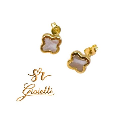 Orecchini quadrifoglio oro - orecchini,