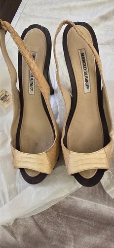 Manolo blahnik crema pelle - blahnik,