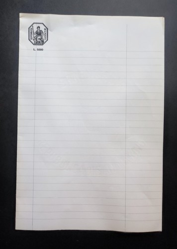 Carta bollata lire 5000 - carta,