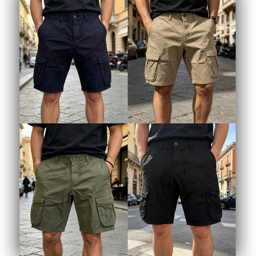 Bermuda uomo cargo pantaloni - bermuda,
