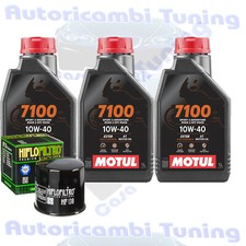 Kit Tagliando Olio Motul 7100 10W40 Filtro Per Suzuki GW250 Inazuma FZ 2012>2018