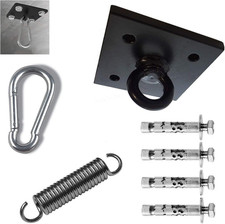 Supporto Gancio Da Soffitto per Sacco Da Boxe + Moschettone + Molla Appendisacco