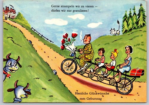 Cartolina compleanno tedesca - cartolina,