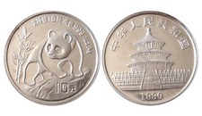 CINA 10 YUAN 1990 BU 1 Oz. IN