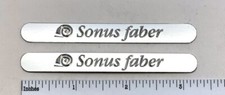 Coppia Distintivo Altoparlante Sonus Faber Personalizzato Inciso Argento Alluminio Concertino 