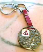 PORTACHIAVI PUBBLICITARIO D'EPOCA S.CRISTOFORO / EDUCAZIONE STRADALE - ANNI '60