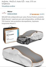 Walser OTTIMO telo copriauto antigrandine